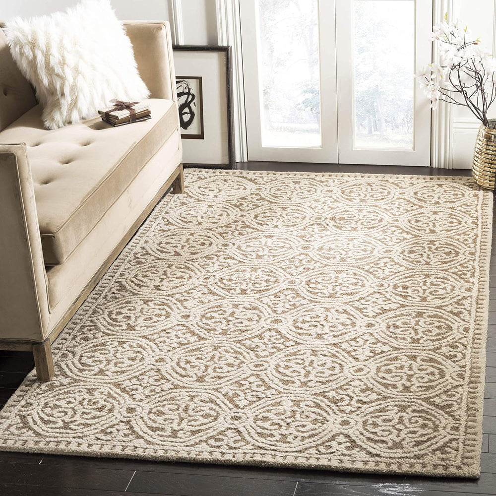SAFAVIEH Cambridge Collection Area Rug - 8' Square, Tan & Multi, Hand...