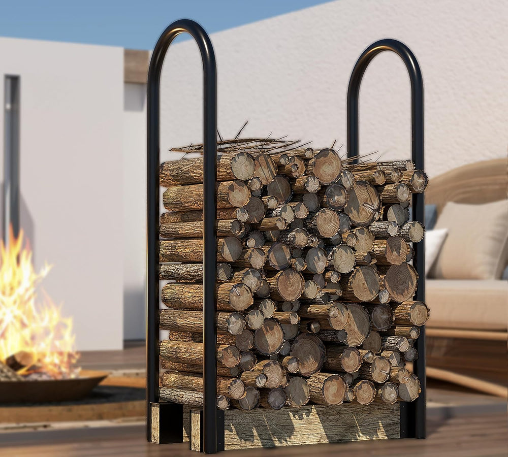 Fire Beauty Adjustable Firewood Rack, Indoor Outdoor Log Holder(Adjustable)