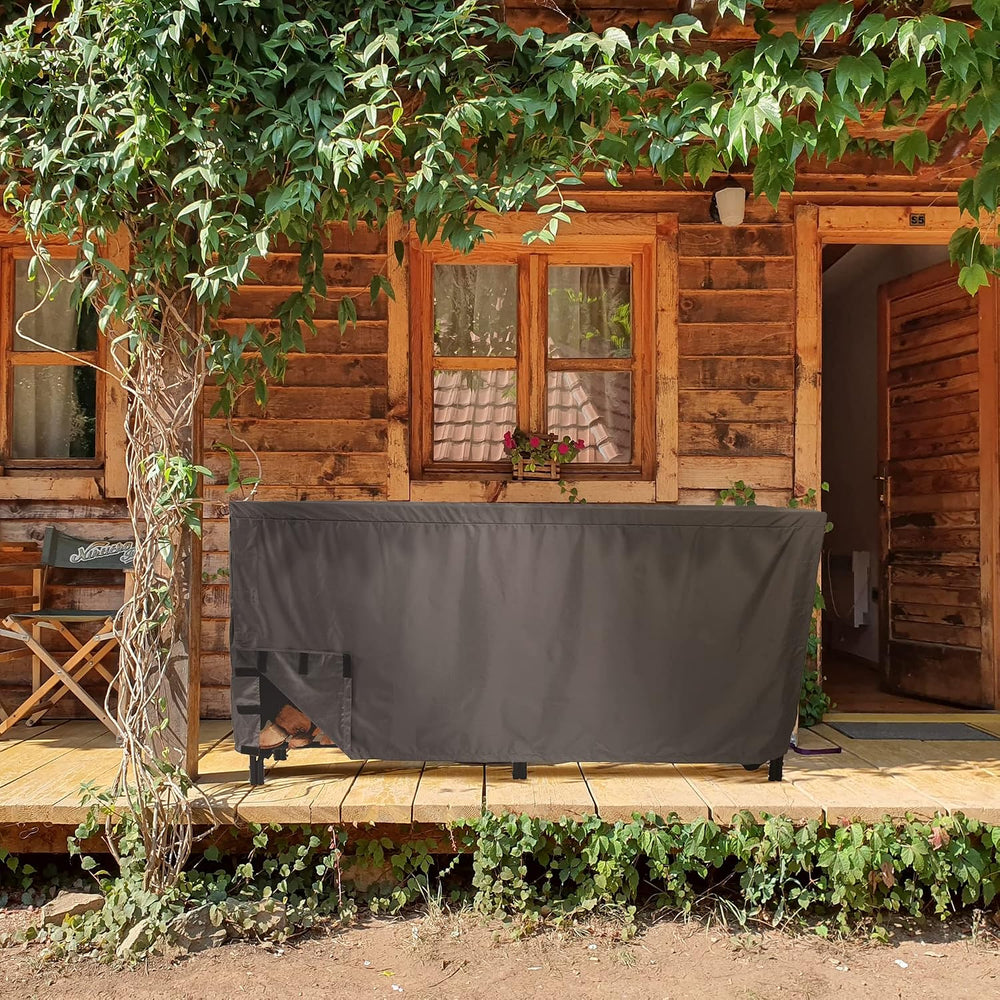 Firewood Rack Cover V2.0 | 8ft Heavy Duty Firewood Log Rack Cover, 600D Marin...