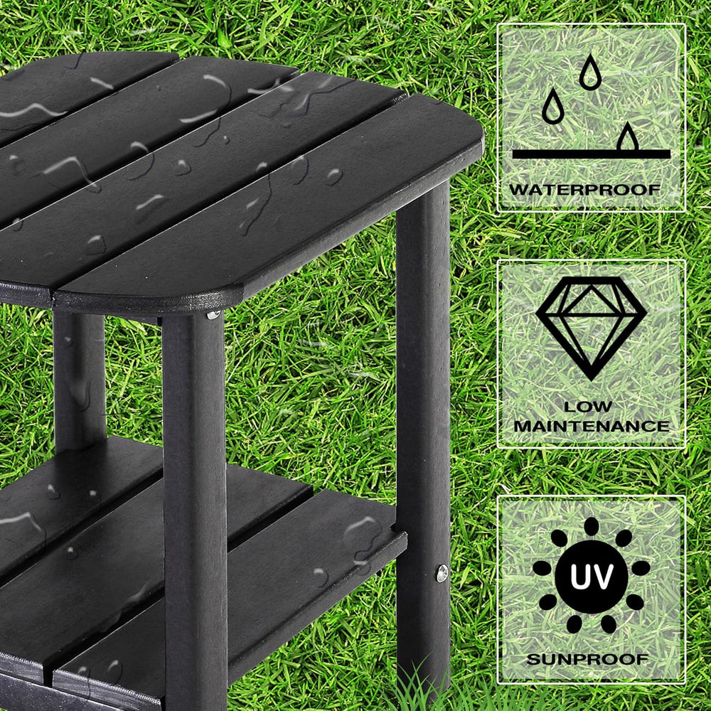 LZRS Double Adirondack Side Table, Outdoor Side Tables, End Tables for Patio,...