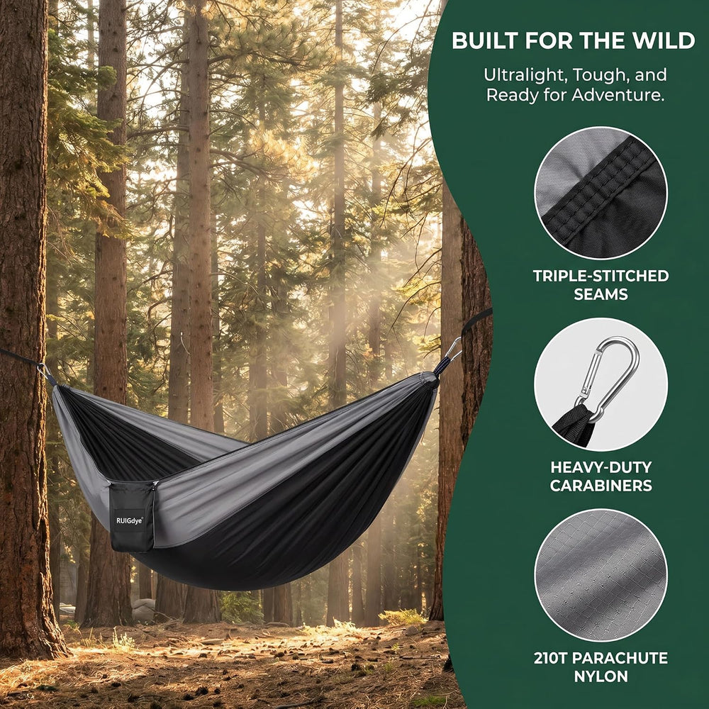 Camping Hammock with Mosquito Net, 650 lbs Portable Hammock with Tree Straps,...