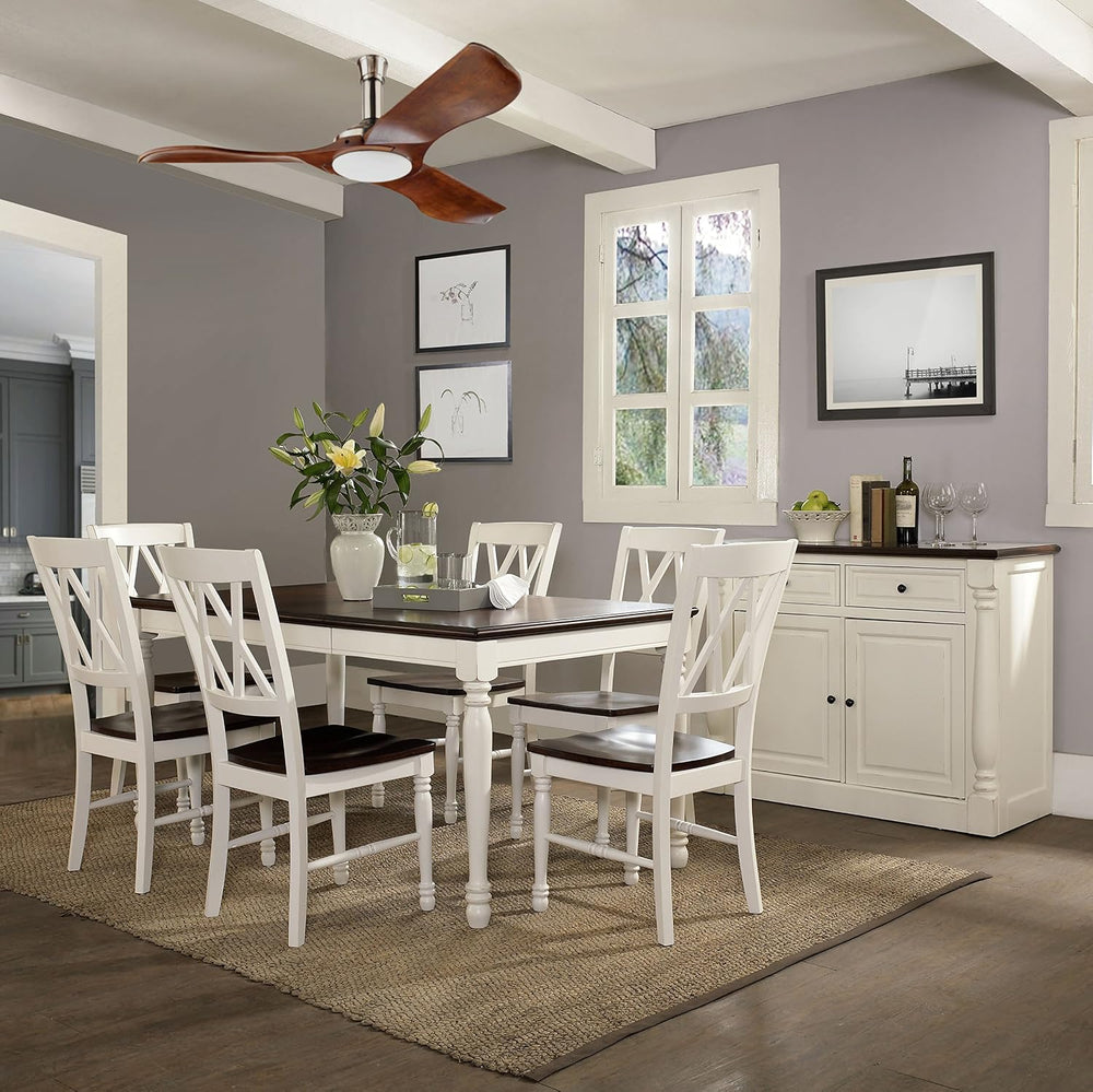 Crosley Furniture Shelby 7-Piece Traditional Dining Table Set for 6, Dinner T...