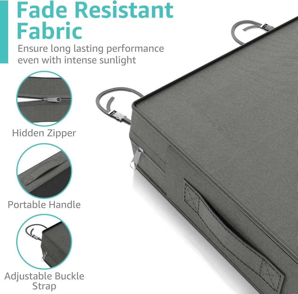 YENING Memory Foam Outdoor Chair Cushions Waterproof 4 Inch Extra Thick Patio...