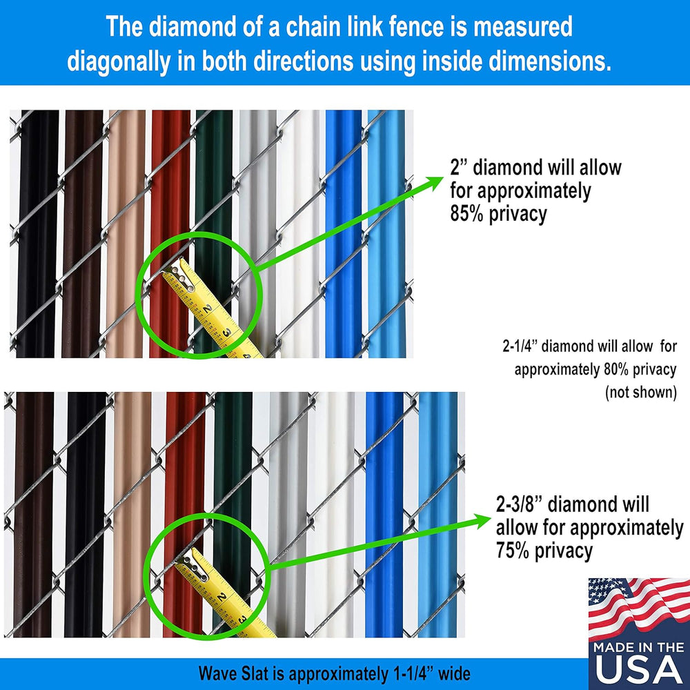 White Wave Slat (9 Colors Available) Single Wall Bottom Locking Privacy Slat ...