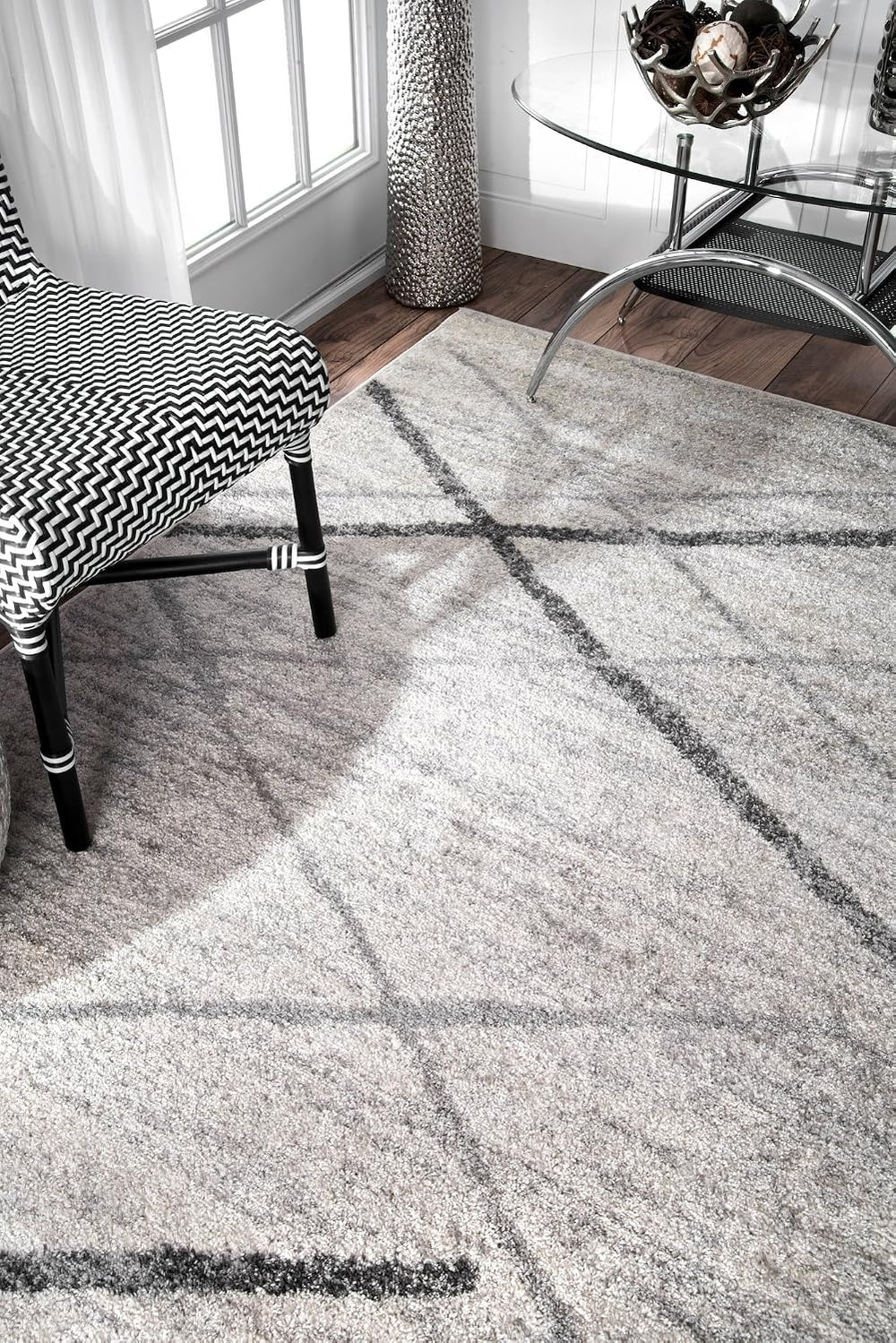 nuLOOM Thigpen Grey/Off-White, 10' x 14', Soft and Cozy, High Traffic...