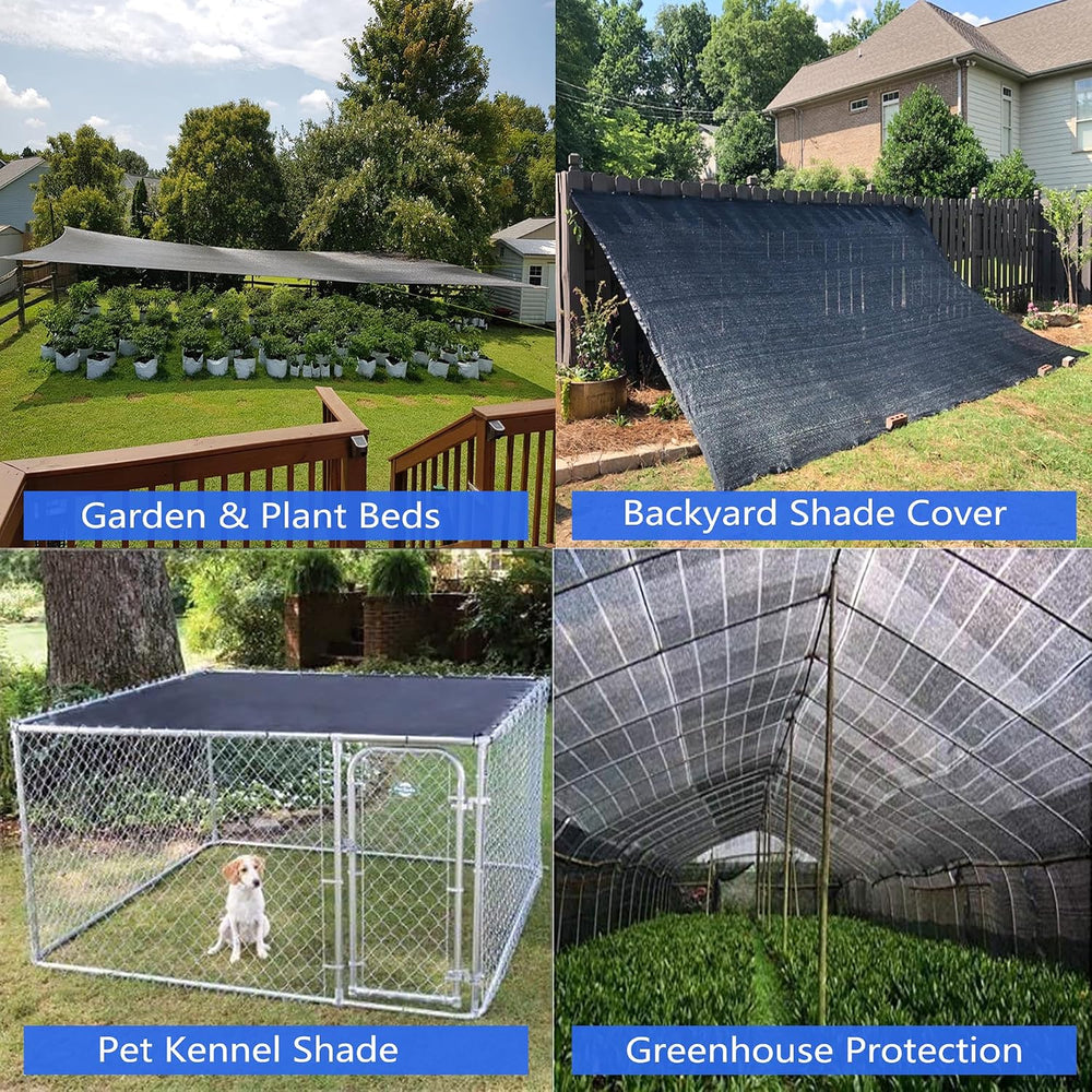 60% Shade Cloth Roll 8ft x 100ft - HDPE Sun Shade Fabric Roll, UV Block Cutta...