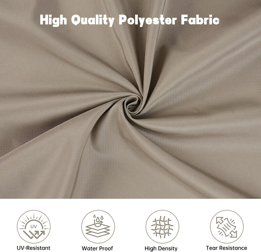 10x12 Gazebo Curtains Outdoor Waterproof, 4 Privacy Side Panels(Brown)