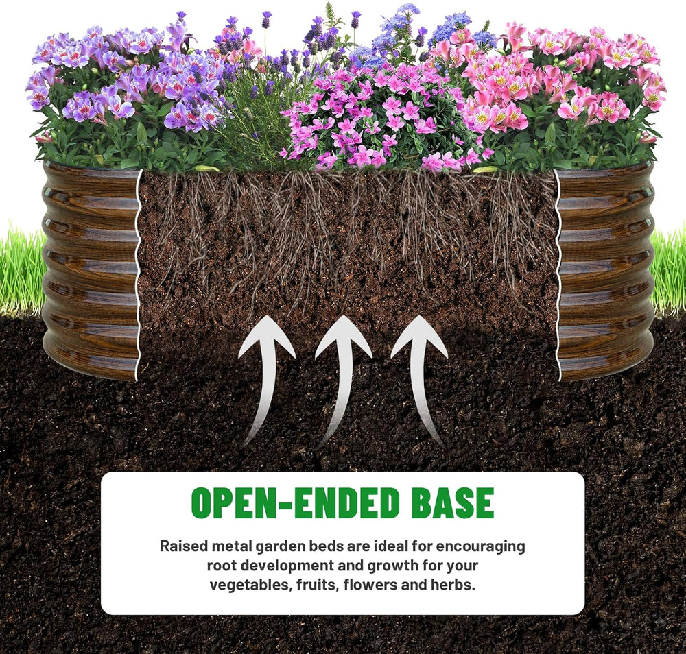 SnugNiture Galvanized Steel Raised Garden Bed Kit - 6x2x2 ft Large Metal Plan...