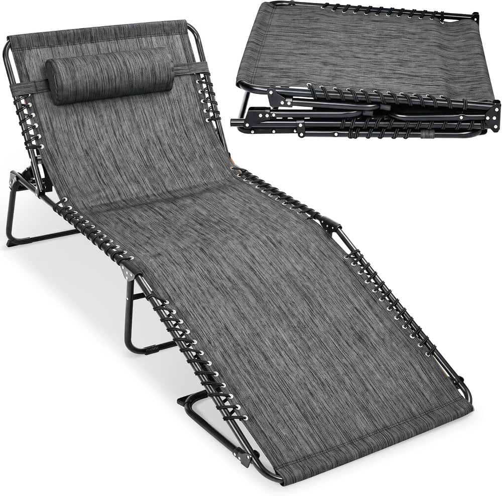 Best Choice Products Extra Wide Patio Chaise Lounge Chair, Portable Outdoor F...