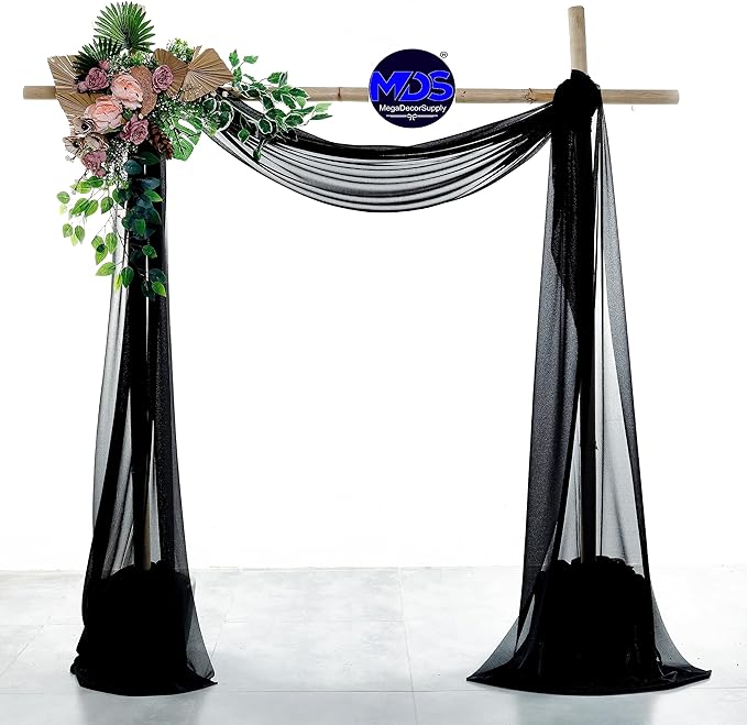 MDS Halloween Chiffon Draping Fabric - 1 Panel, 30" Wide x 100ft Long - ...
