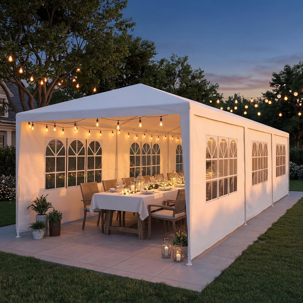 HOTEEL Party Tent 10x30FT, Large Outdoor Canopy Tent for Parties
