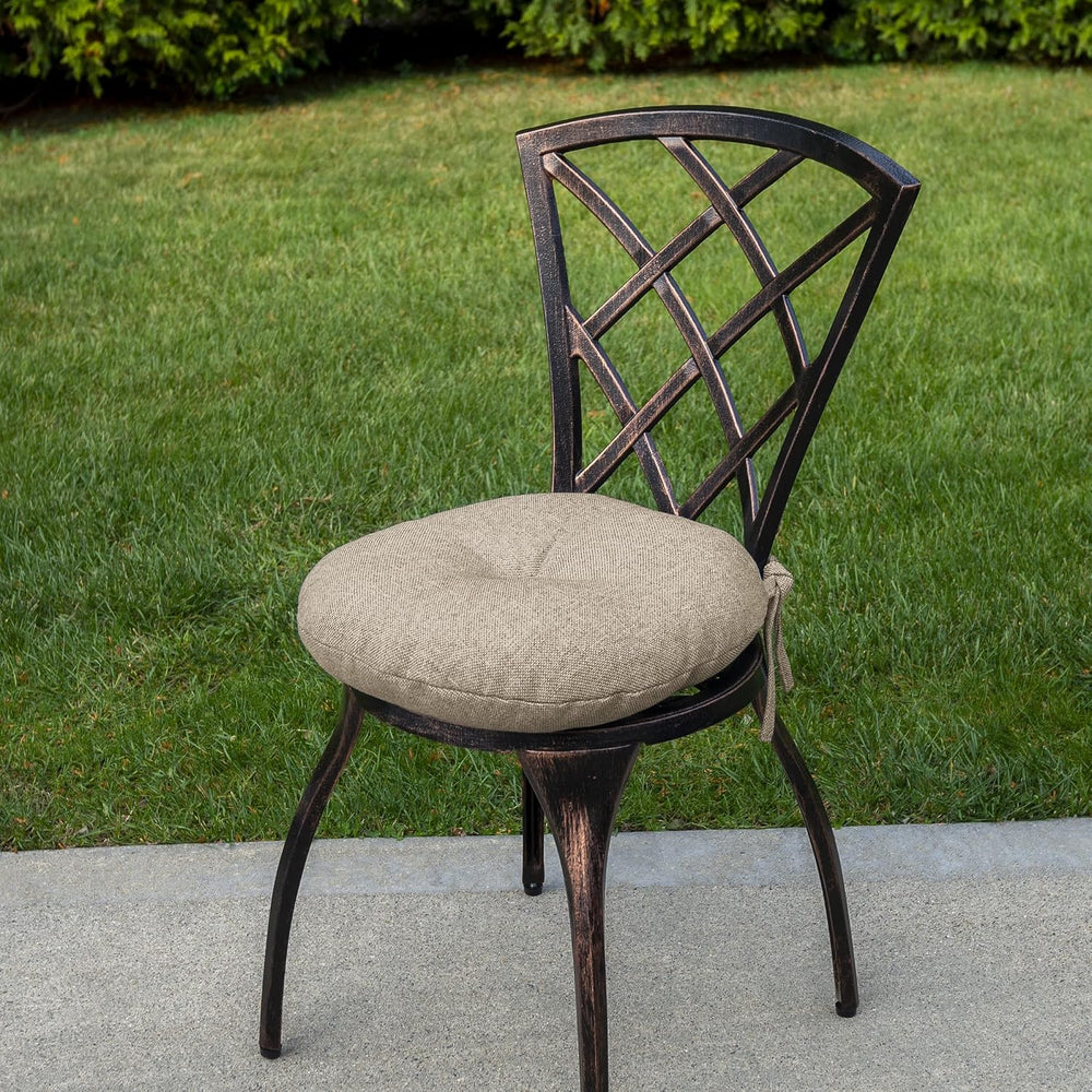 Klear Vu Bistro Outdoor Round Seat Cushions, Wellfleet Bay Woven Revolution P...
