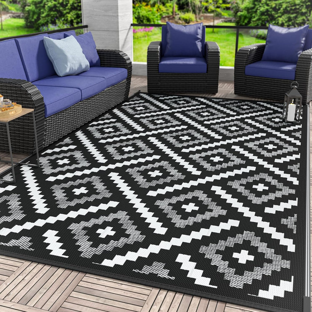 GENIMO Outdoor Rug for Patio Clearance, 6'x9' Waterproof Camping Mat,...