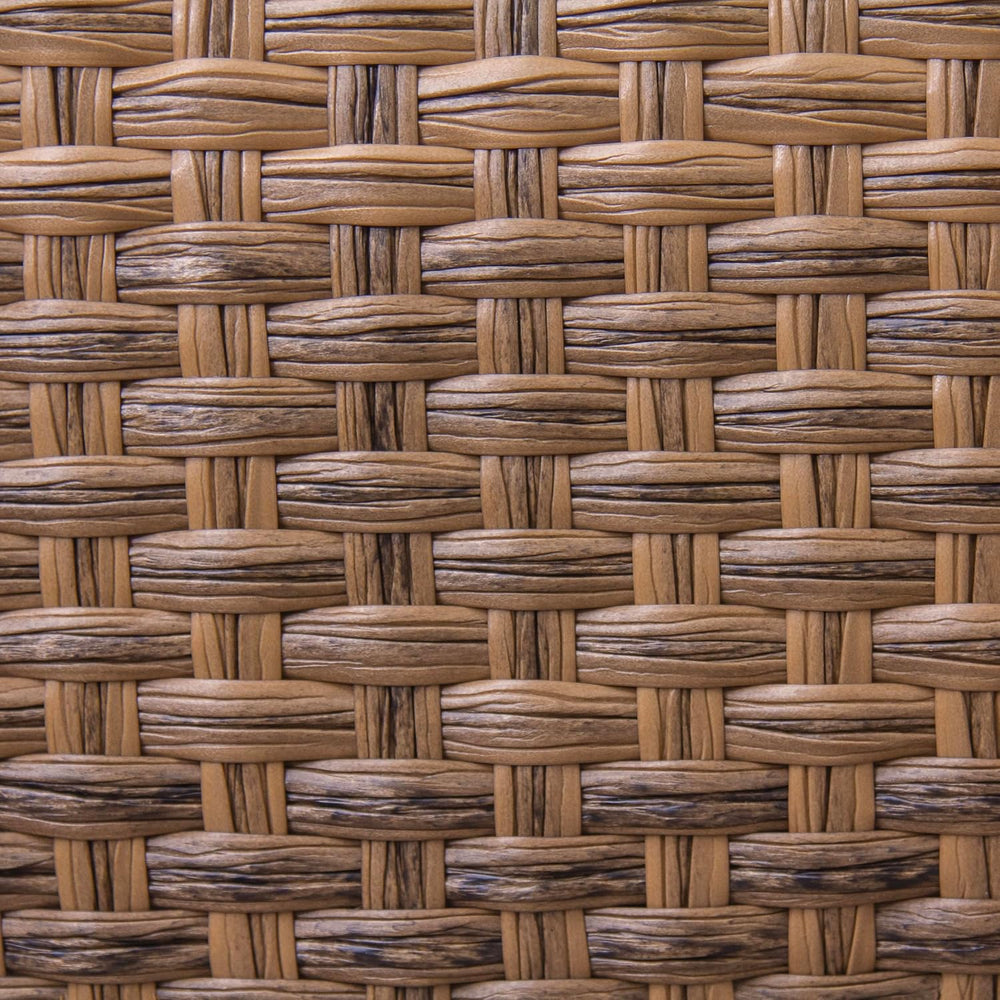 Cambridge Casual Dunham Teak Porch Rocking Chair Brown Wicker, Padded Woven S...