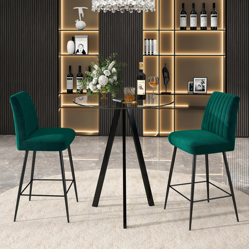 Round Bar Table, 37.4" High Pub Table, 31" Small Cocktail Table wit...