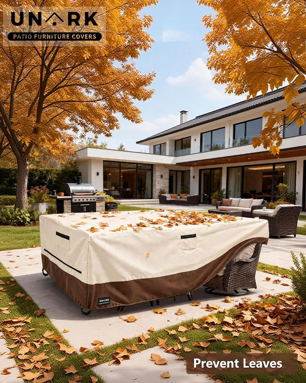 Outdoor Furniture Covers Waterproof, 600D Heavy Duty Patio Furniture Covers W...