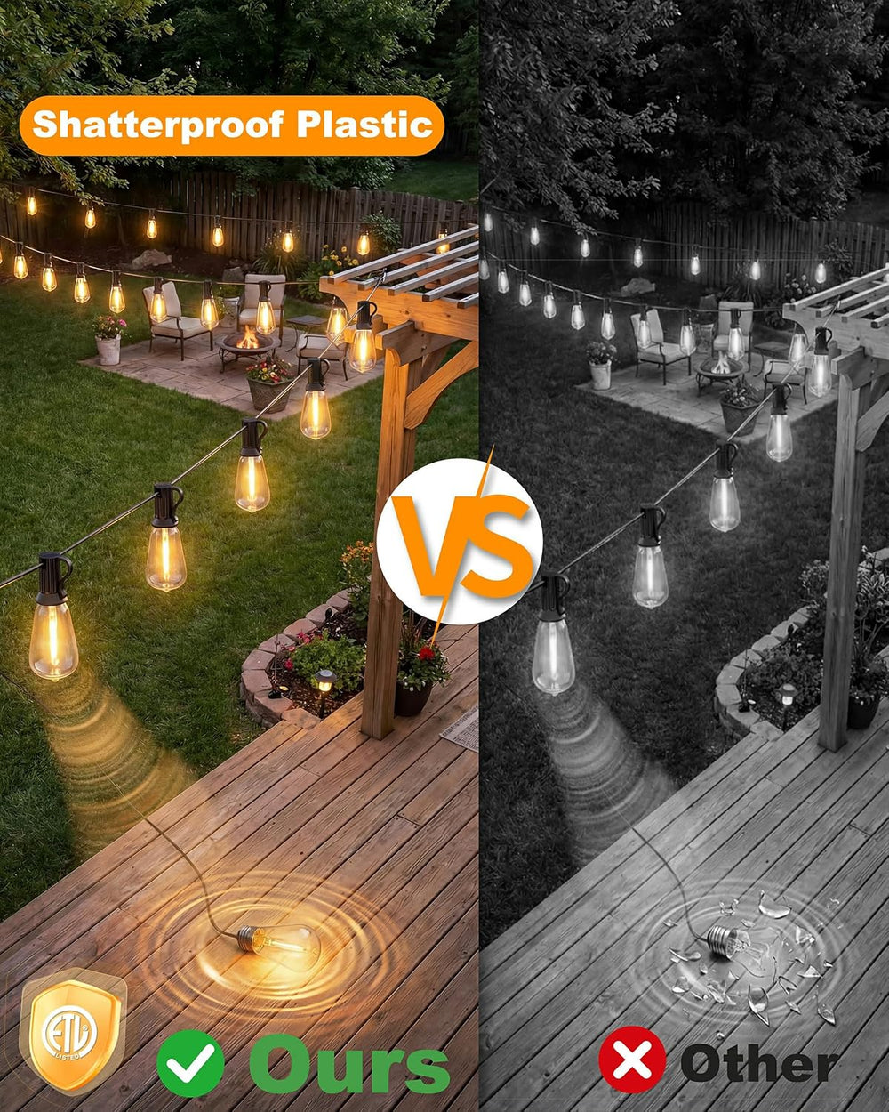 Solar String Lights Waterproof, 162FT(72+3) ST38 Outdoor Lights with Remote, ...