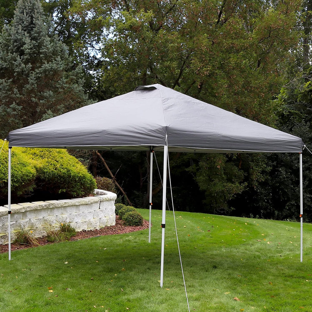 Sunnydaze 12 x 12 Foot Premium Pop-Up Canopy Shade with Vent - Gray