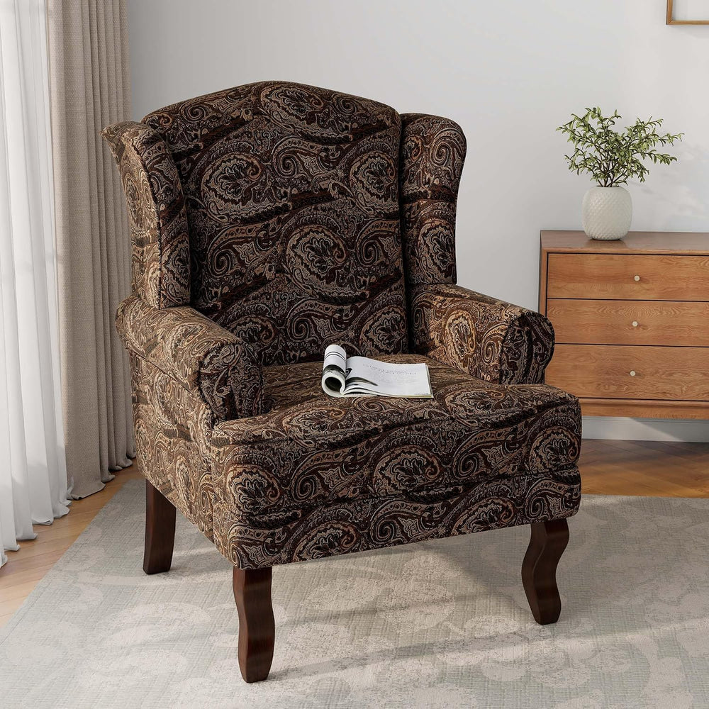 Accent Chair, High Back Upholstered Armchair with High Resilience Sponge &amp...