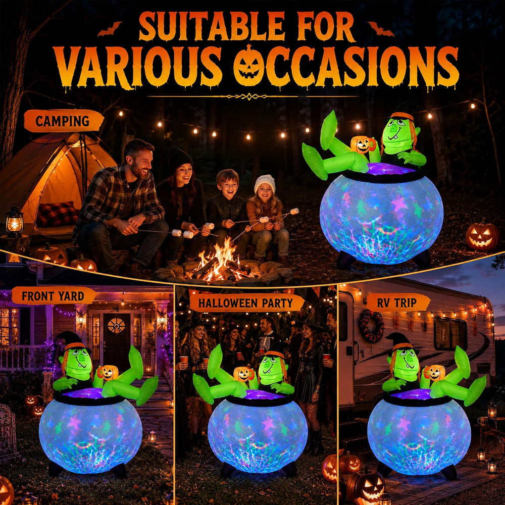 5 FT Halloween Inflatables Outdoor Decoration, LED Outdoor Yard Decoration