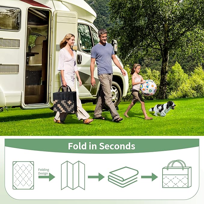 GENIMO Outdoor Rug for Patio Clearance, 6'x9' Waterproof Camping Mat,...