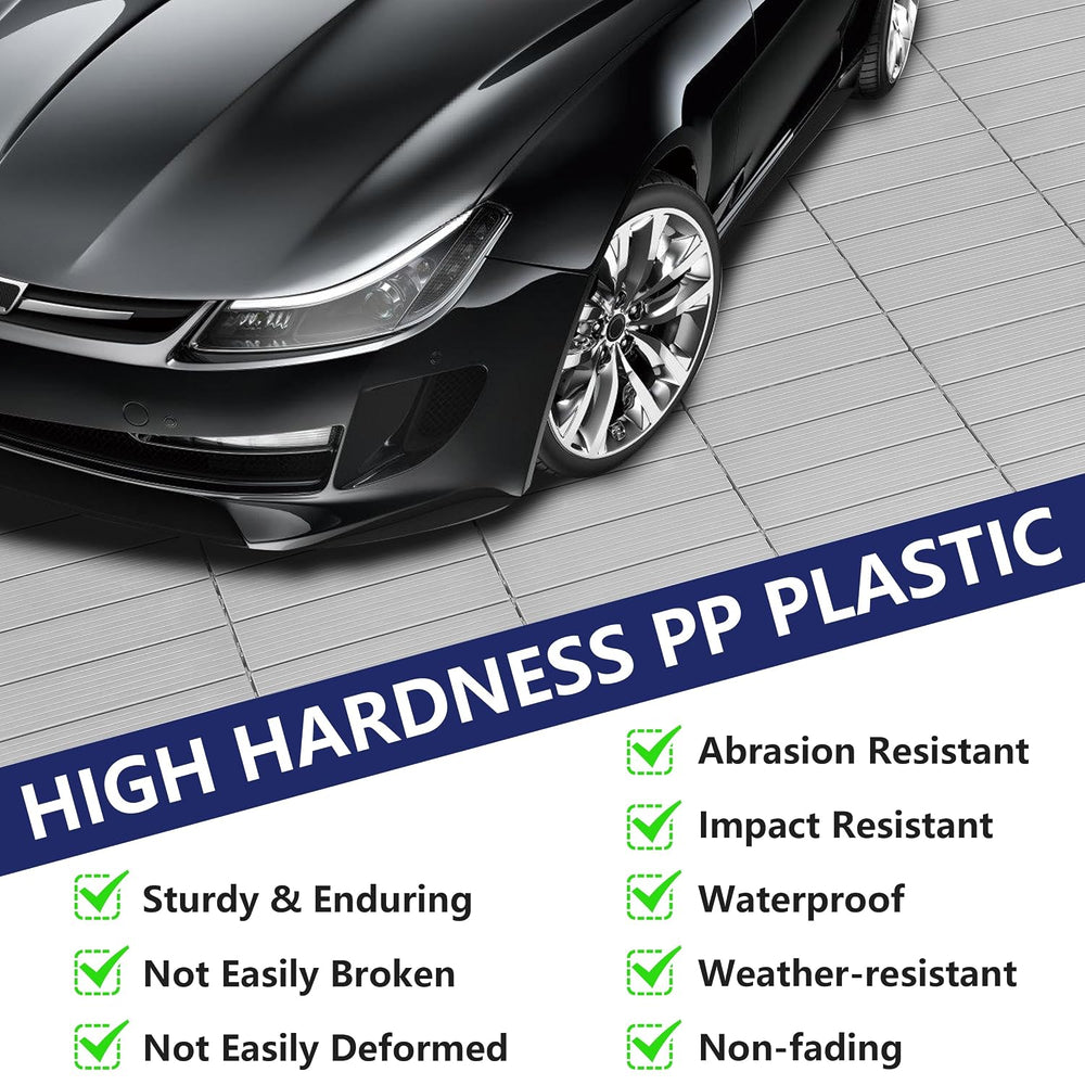 36 PCS Plastic Interlocking Deck Tiles - 12" x 12" Waterproof Indoo...