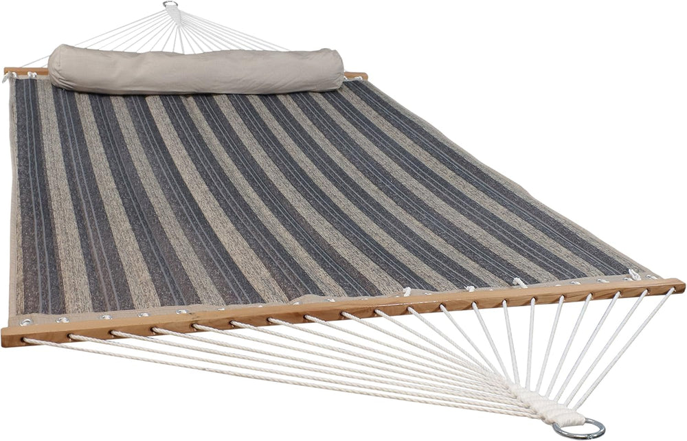 Sunnydaze Quilted Double Hammock for Outside with Pillow, Mountainside