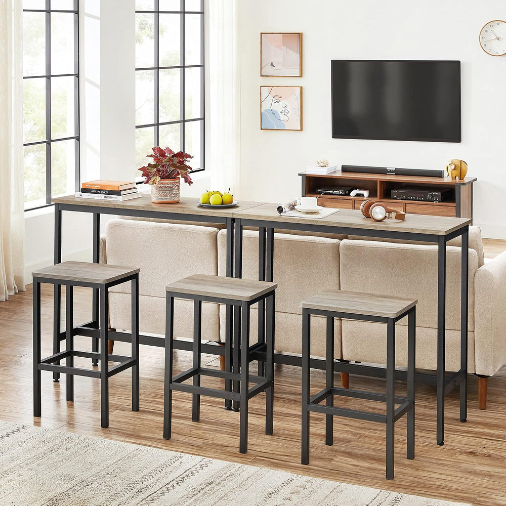 VASAGLE Bar Stools Set of 2, Backless, 25.6 Inches