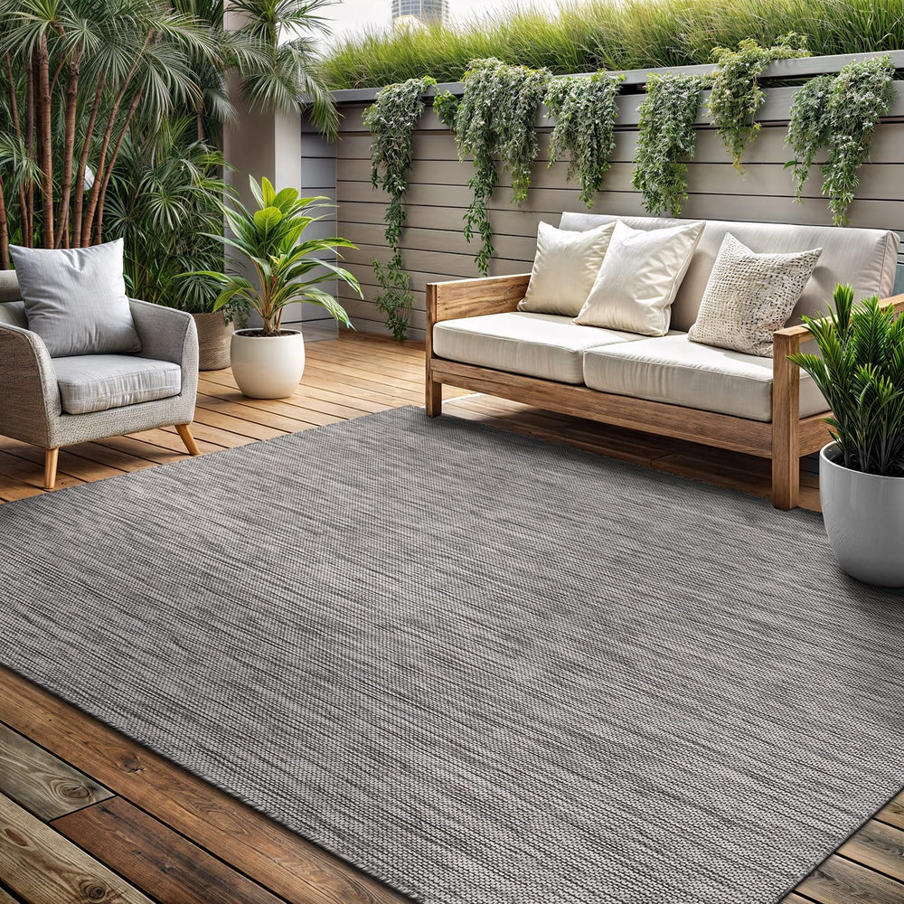 Washable Indoor Outdoor Rug 8x10 Weather Resistant Area Rugs Modern Solid for...