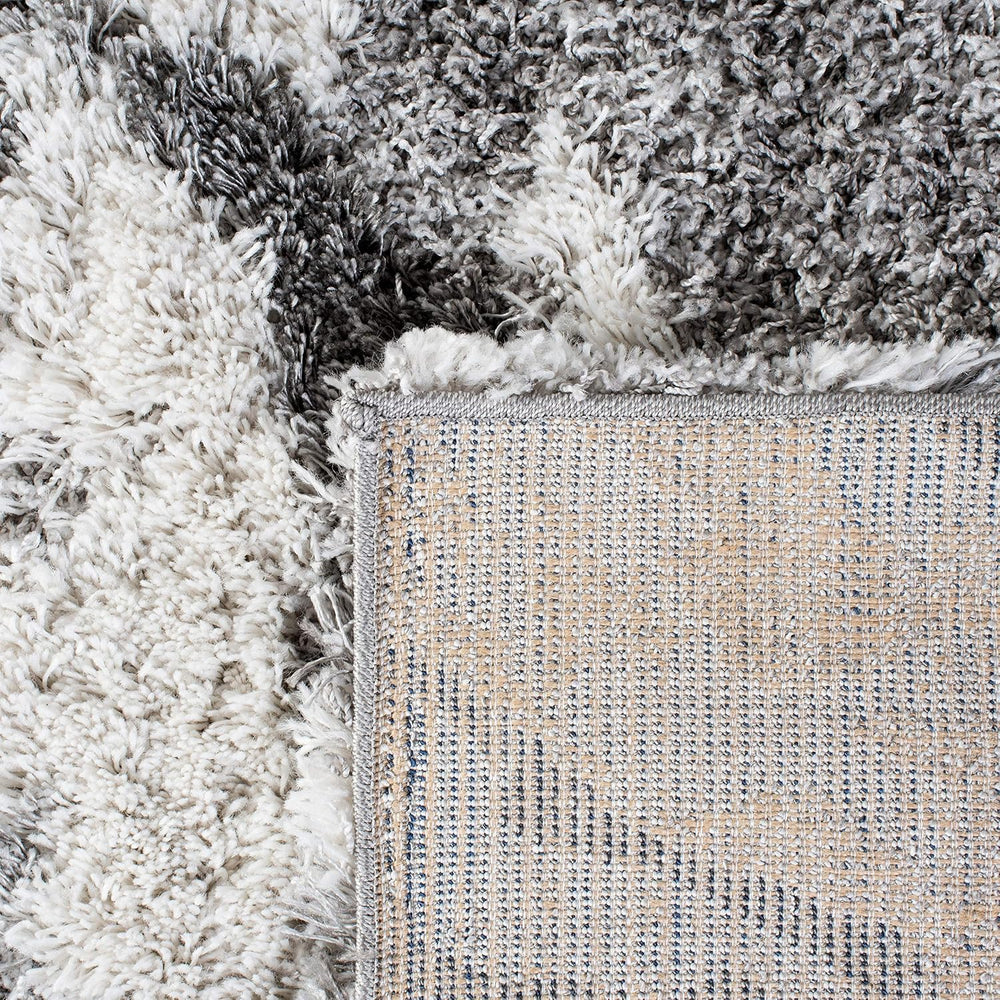 SAFAVIEH Horizon Shag Collection Runner Rug - 2' x 8', Grey & Ivo...