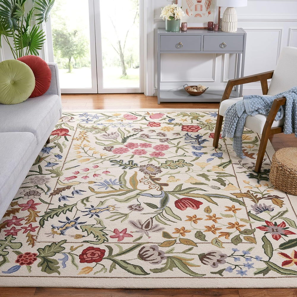 SAFAVIEH Area Rug 8x10 - Chelsea Collection - Large - Ivory & Green, Hand...