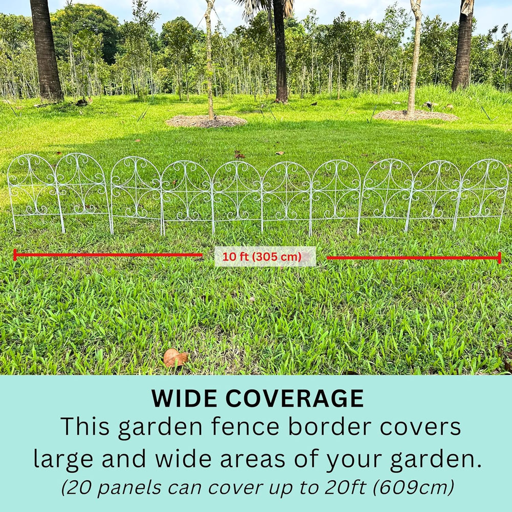 ShopLaLa Animal Barrier (10 Panels) 12x24in Rustproof White Metal Fences