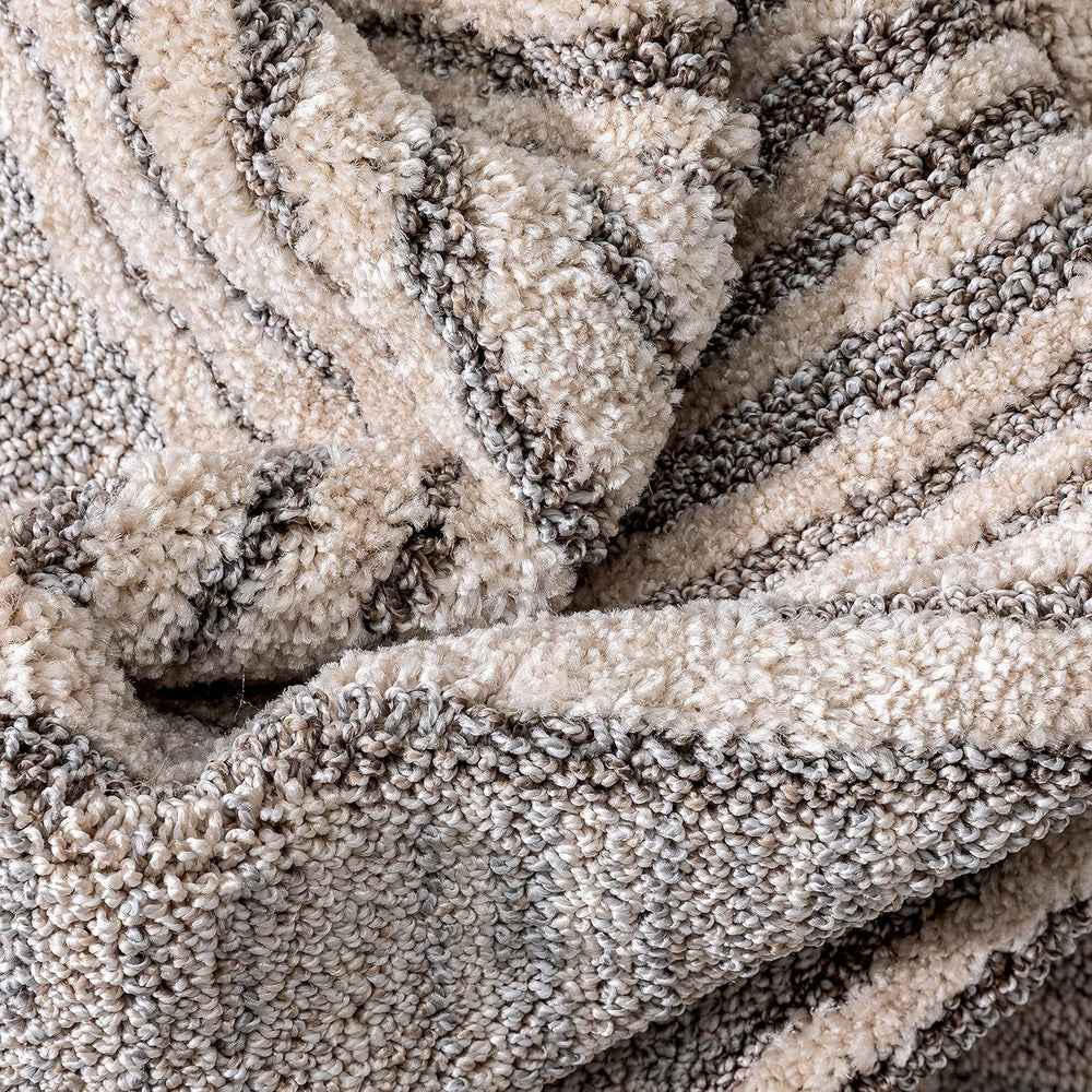 Well Woven Harlow Collection Briar Beige - Modern Tribal Minimalist Geometric...