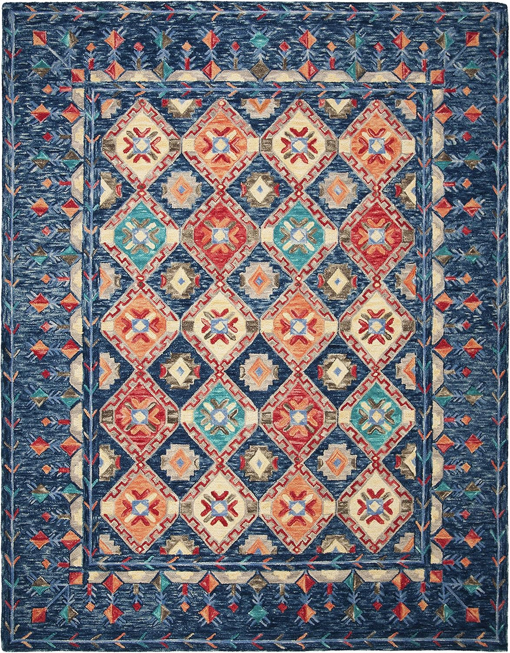 SAFAVIEH Aspen Collection X-Large Area Rug - 11' x 15', Navy & Or...