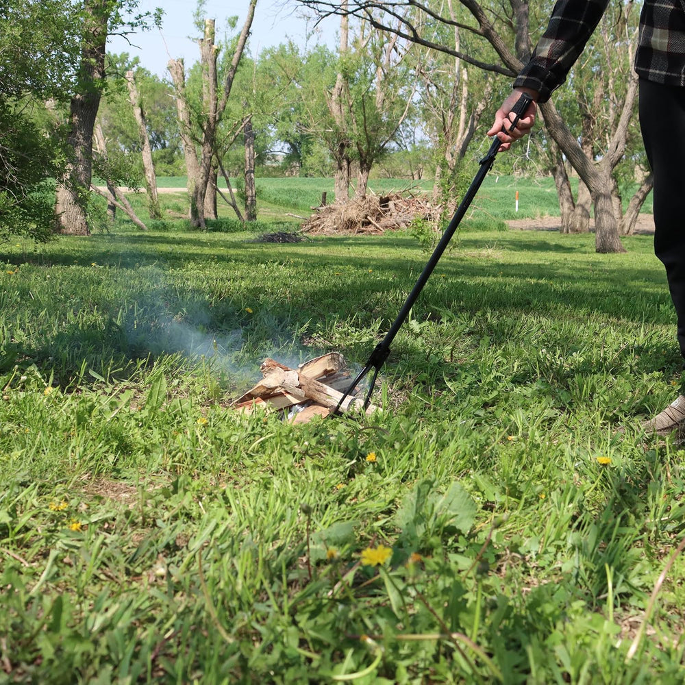 Redneck Convent Heavy-Duty Log Grabber Fire Tongs Poker Tool with Spring Hand...
