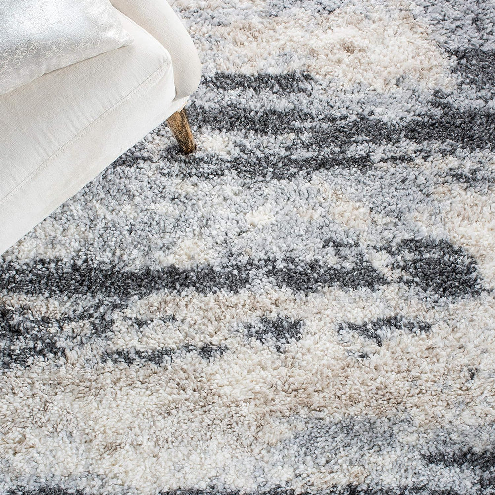 SAFAVIEH Area Rug 10x14 - Fontana Shag Collection - Large - Grey & Ivory,...