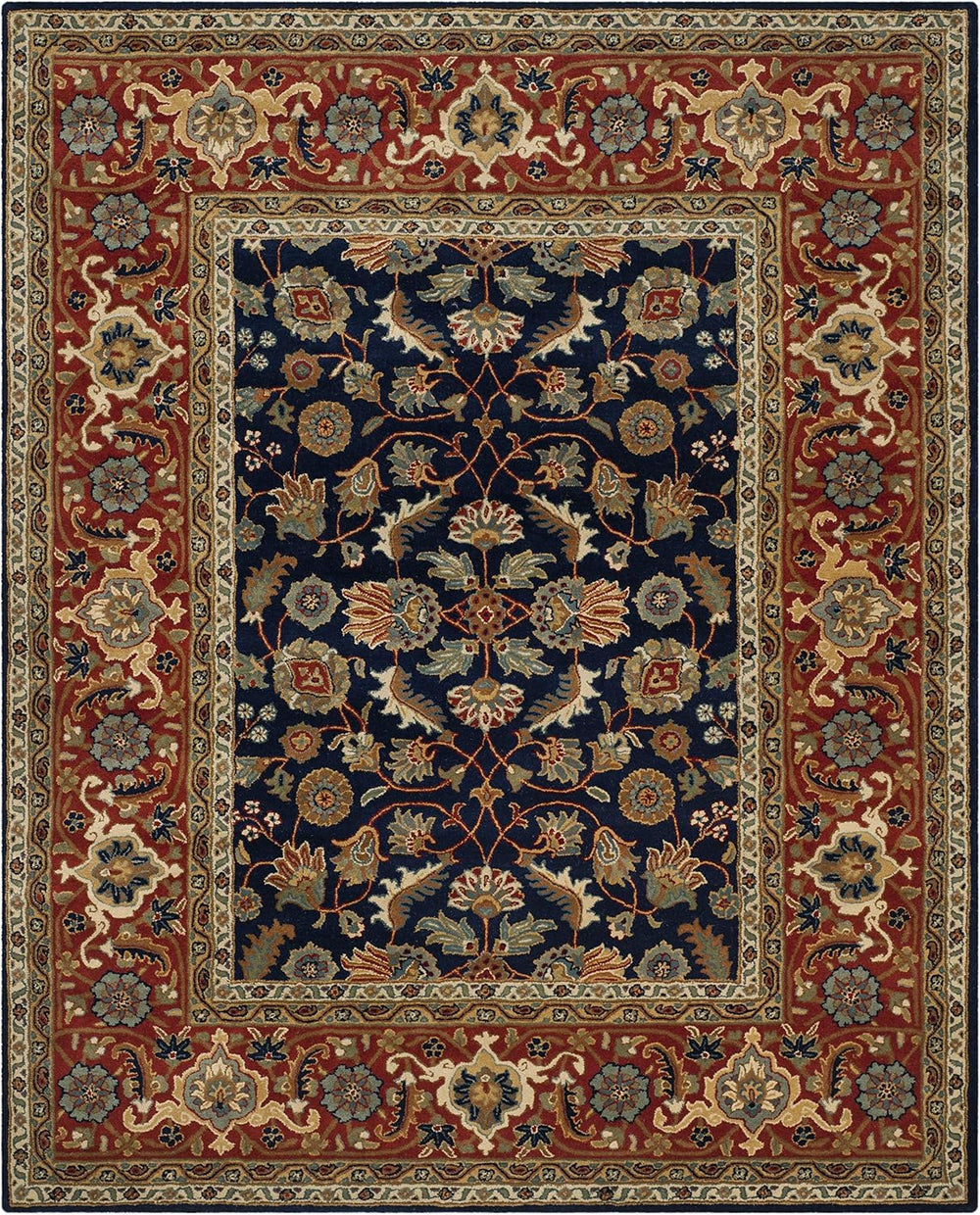 SAFAVIEH Royalty Collection Area Rug - 10' x 14', Navy & Rust, Ha...