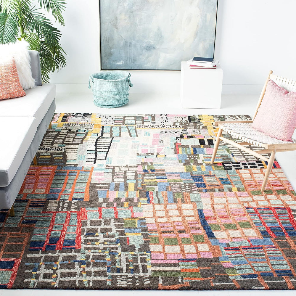 SAFAVIEH Aspen Collection X-Large Area Rug - 11' x 15', Ivory & B...
