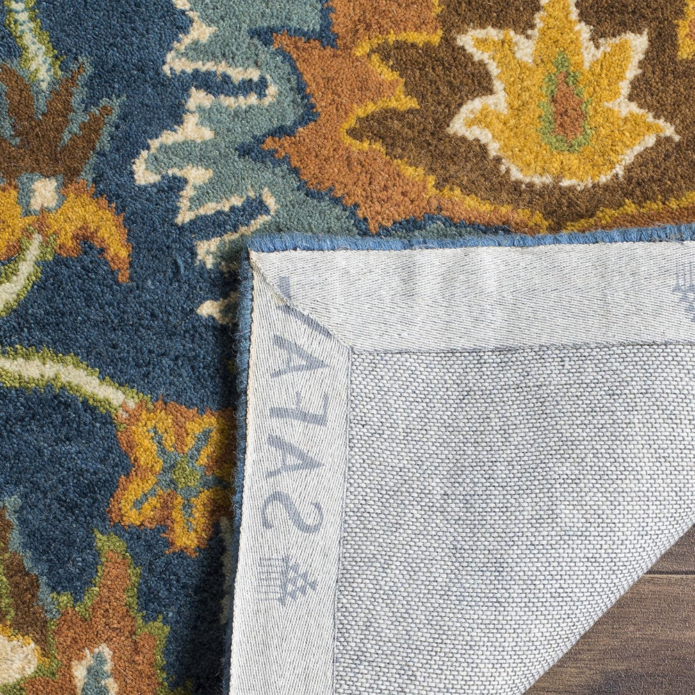 SAFAVIEH Heritage Collection Area Rug - 10' x 14', Navy, Handmade Tra...