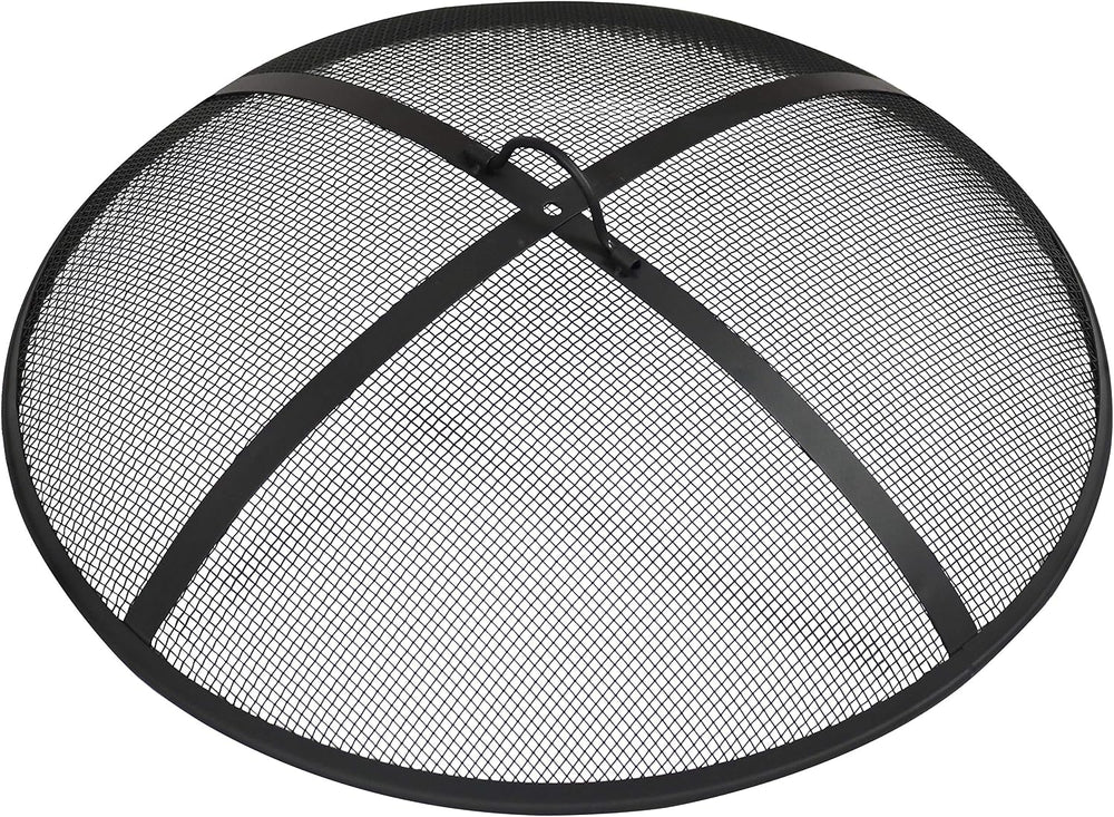 Sunnydaze Heavy Duty Steel Metal Mesh Fire Pit Screen, Round, 36" Dia