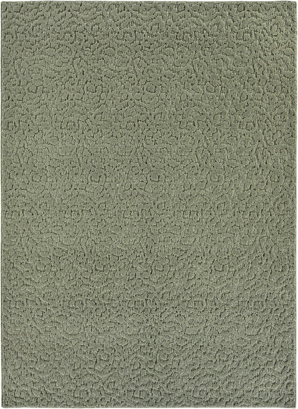 Garland Rug Ivy 6 Ft. X 9 Ft. Sage Green Floral Solid Color Area Rug - Durabl...