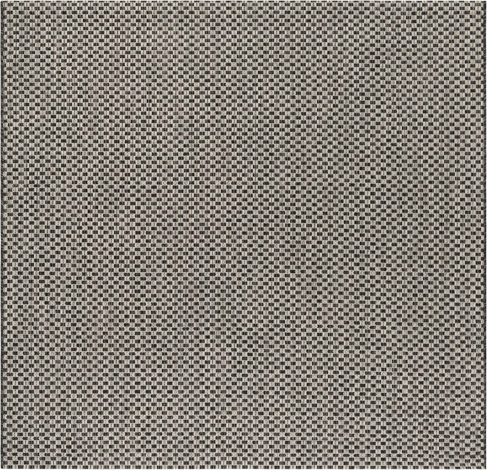 SAFAVIEH Washable Rug Outdoor Courtyard Collection - 9' Square, Black &am...