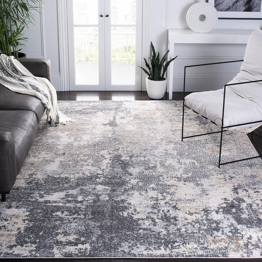 SAFAVIEH Aston Collection X-Large Area Rug - 12' x 18', Light Grey &a...