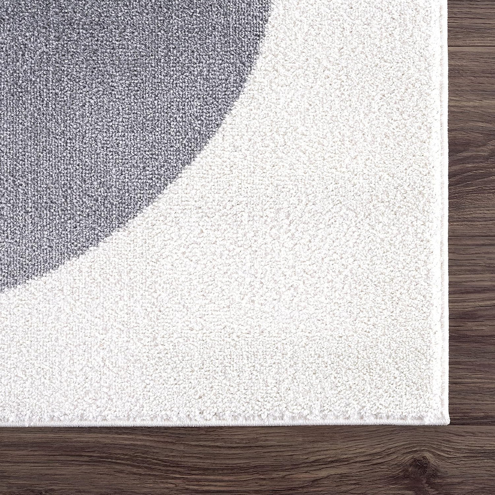 Abani Rugs Cream and Gray 5’3” x 7’6” (5'x8') Mid-Century Rug with Ci...