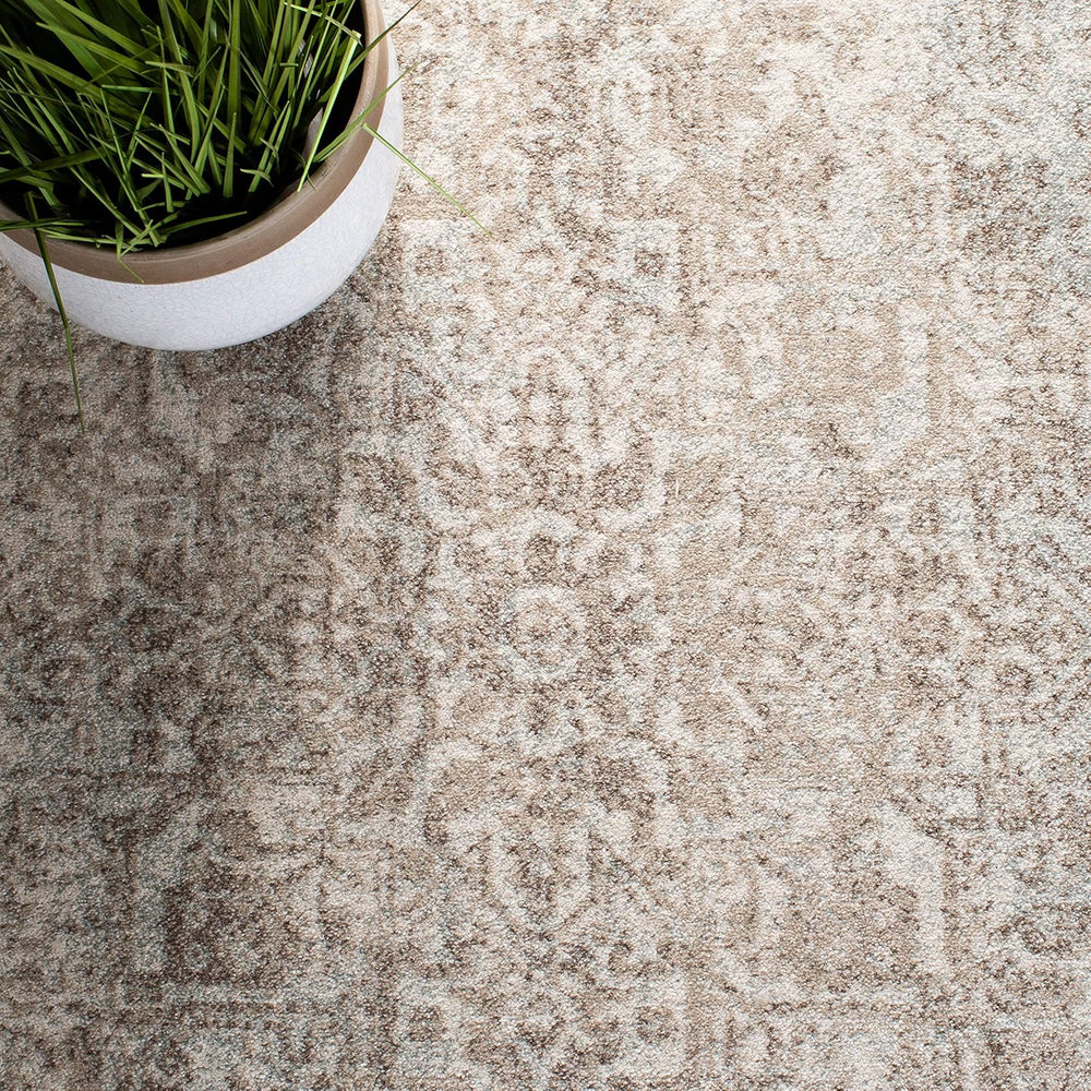 SAFAVIEH Evoke Area Rug 12x18, X-Large Ivory & Taupe EVK256E