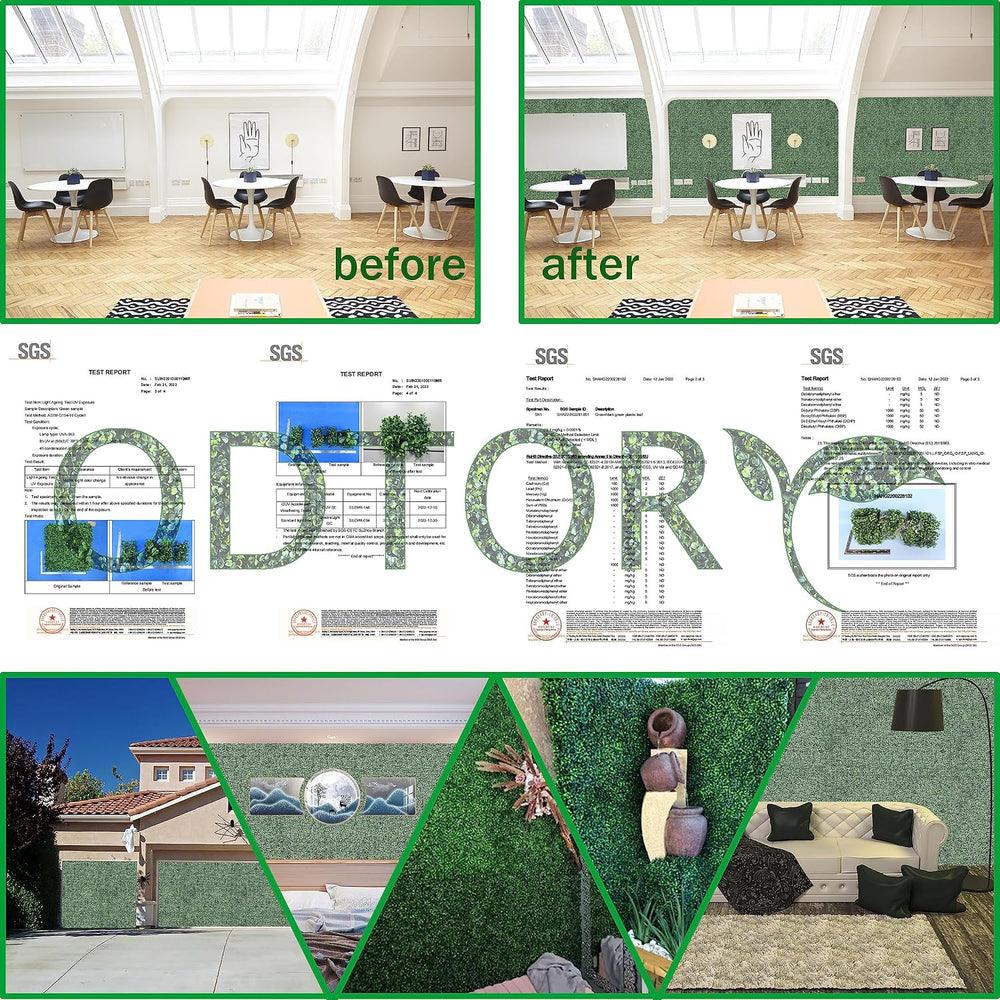 ODTORY Artificial Ivy Privacy Fence Wall Screen: 80X120 in(67 sqft)