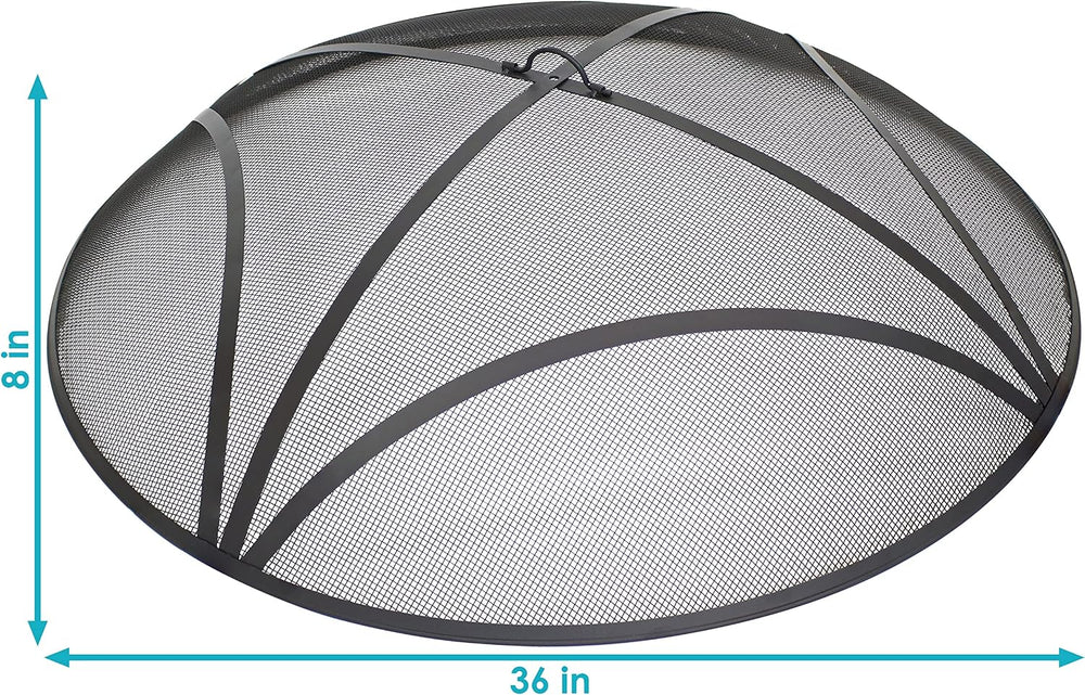 Sunnydaze Outdoor Round Fire Pit Screen, Reinforced Steel Mesh, 36-Inch