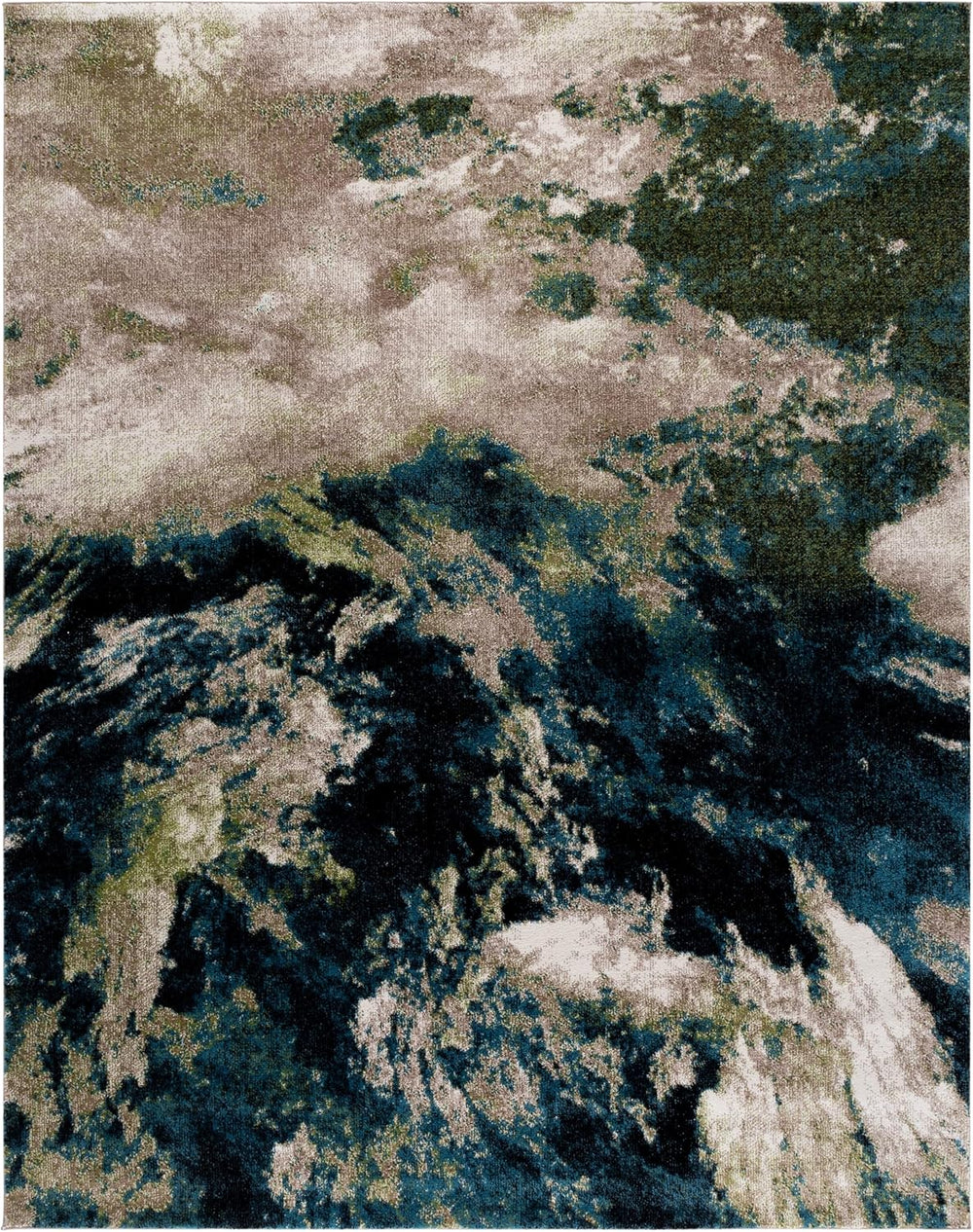 SAFAVIEH Glacier Collection X-Large Area Rug - 11' x 15', Navy & ...