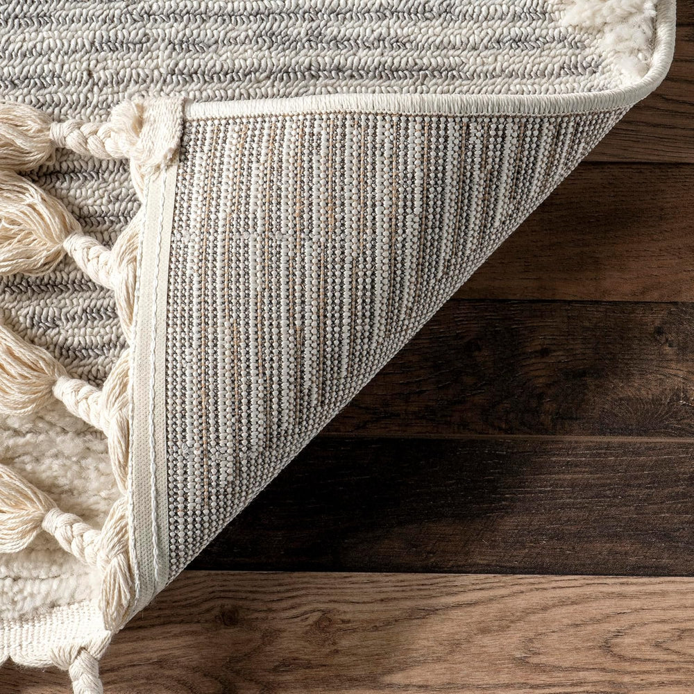 nuLOOM Marissa Off White Diamond Power Loomed Area Rug, 12' x 15'