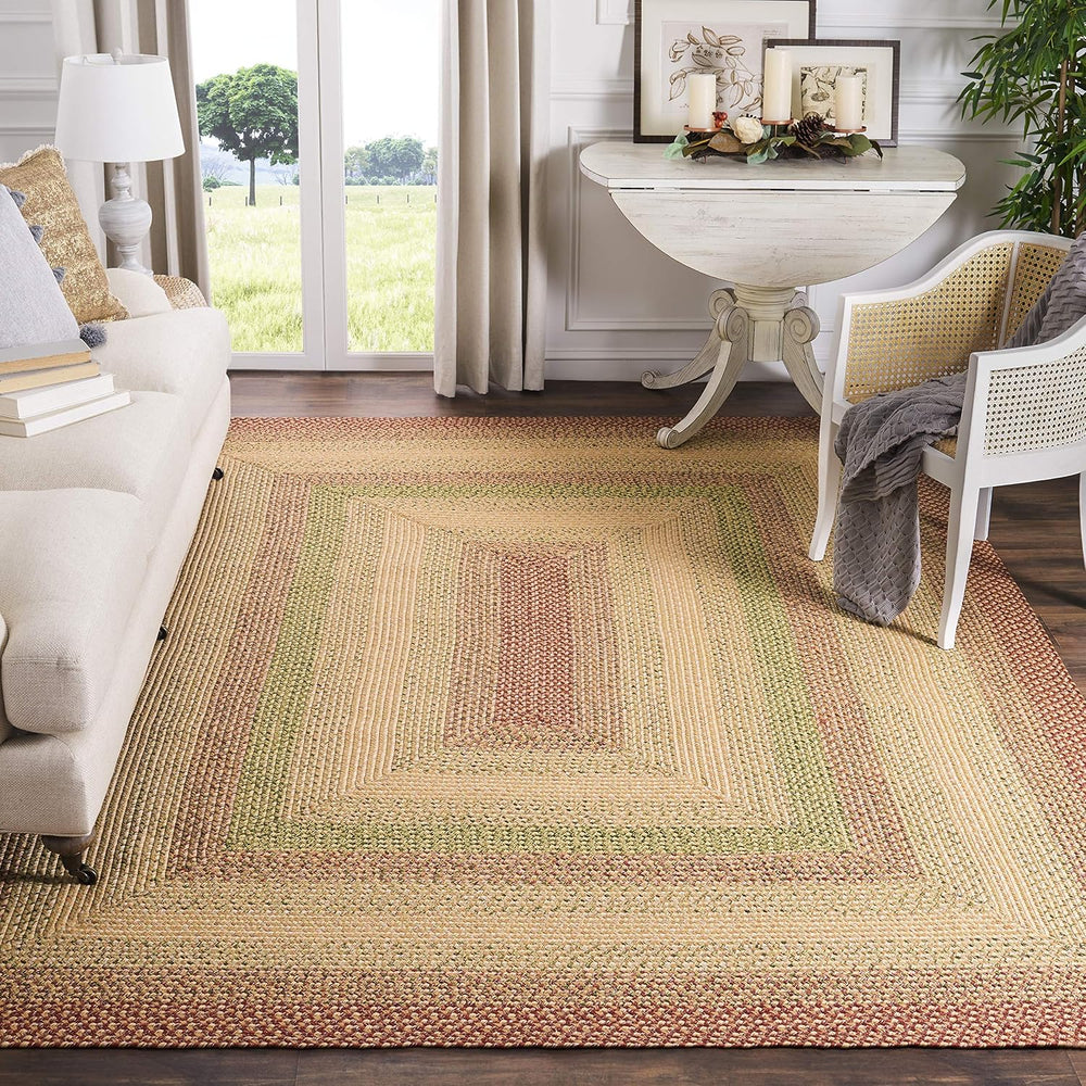 SAFAVIEH Braided Indoor/Outdoor Area Rug 10x14, X-Large Rust BRD303A